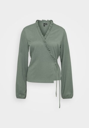 Vero Moda Tall VMHAYA WRAP - Blusa - laurel wreath