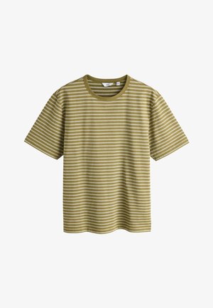 Next, REGULAR FIT - HORIZONTAL STRIPE - Printtipaita - green olive
