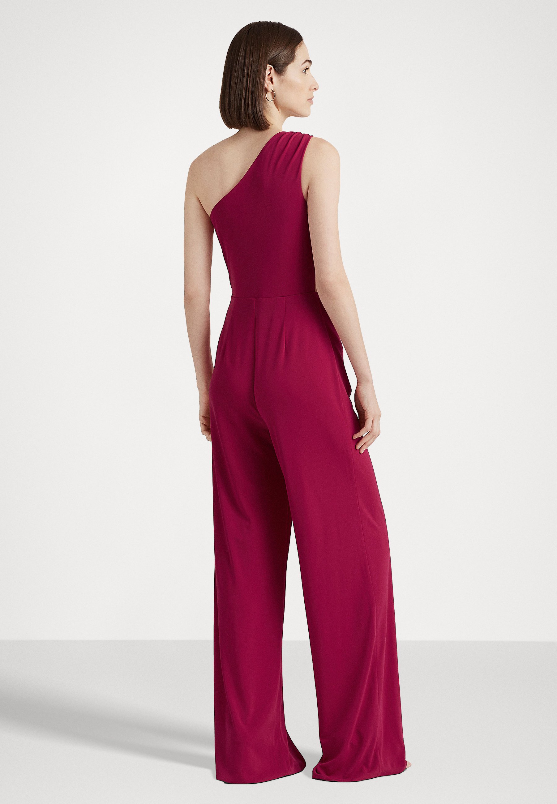 Lauren Ralph Lauren TWIST FRONT JERSEY ONE SHOULDER JUMPSUIT
