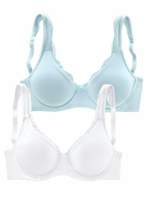 LASCANA 2 PACK - T-Shirt BH - hellblau  weiß