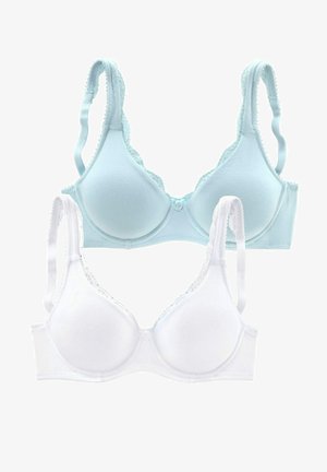 LASCANA, 2 PACK - T-Shirt BH - hellblau weiß