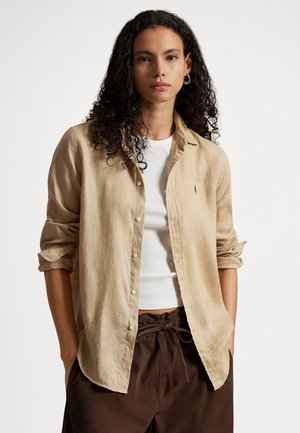CLASSIC FIT LINEN SHIRT - Cămașă - coastal beige