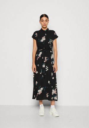 Vero Moda VMHALLIE LONG TIE DRESS  - Φόρεμα πουκάμισο - black/vilma