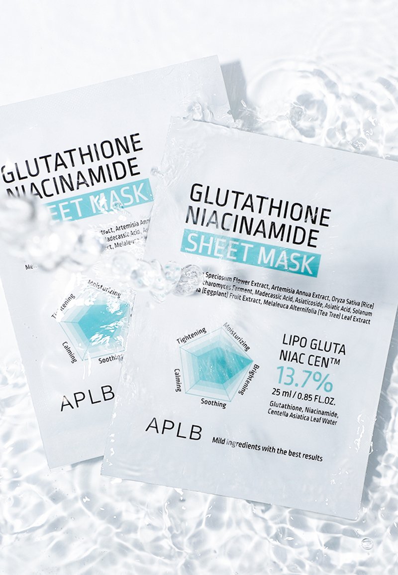 APLB GLUTATHIONE NIACINAMIDE SHEET MASK -10 PACK - Gesichtsmaske