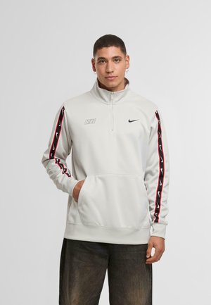 NSW REPEAT HALF ZIP - Sweatshirt - light bone black