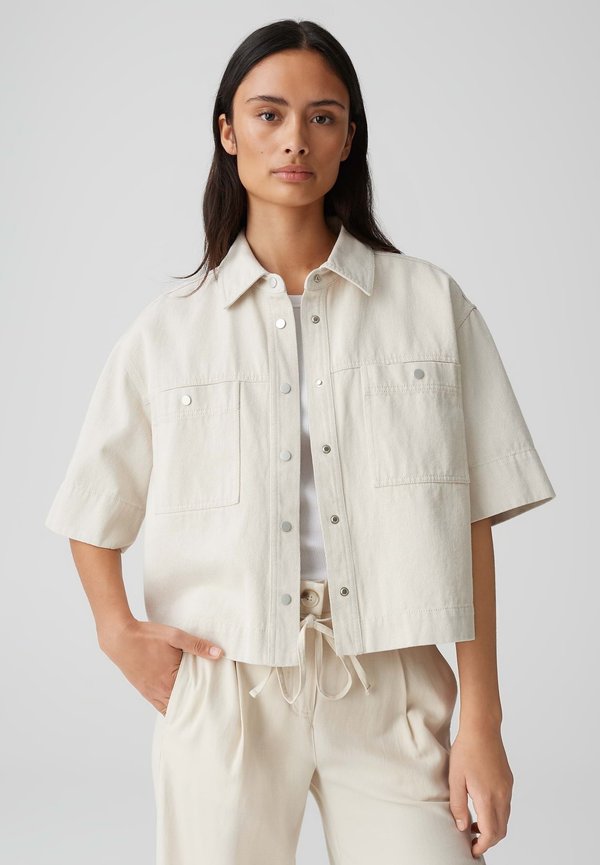 OVERSIZED FIT CARGO - Hemdbluse - natural glaze