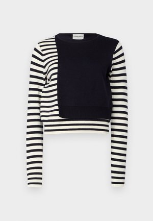 Strickpullover - black/white