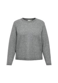 CARFINA STRICK - Striktrøje - medium grey melange