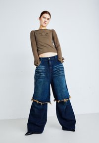Jaded London DOUBLE LAYER JORT - Wide Leg - denim