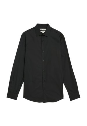 Marks & Spencer REGULAR FIT EASY IRON PURE - Camicia - black