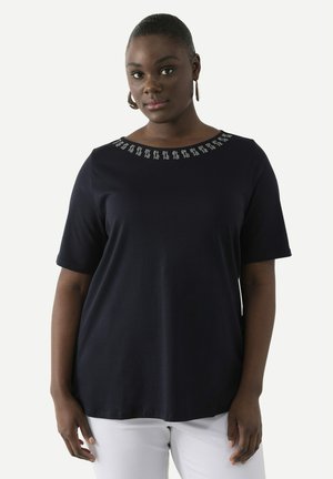 Ulla Popken T-Shirt Basic Donna – Doppio Strato, Mezza Manica, Vestibilità Aderente, Cotone