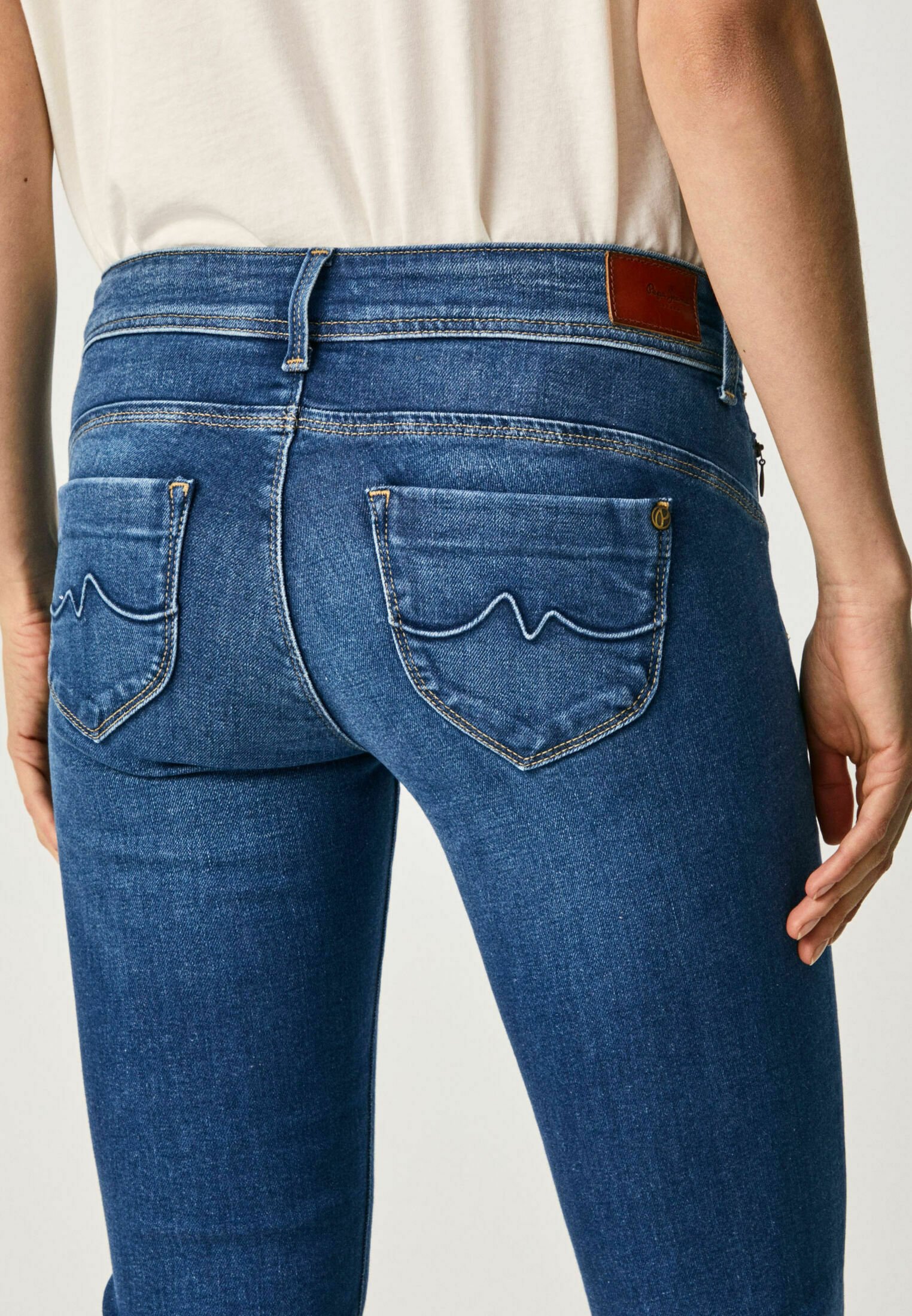 Pepe Jeans NEW BROOKE - Jeans a sigaretta - blue denim/blu denim - Zalando