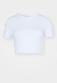 W ESSENTIAL CROPPED SLIM SHORT SLEEVE TE - Trükipildiga T-särk - barely blue
