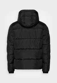 Marc O'Polo DENIM PUFFER JACKET WITH HOOD ZIPPER POCKETS - Casaco de inverno - black