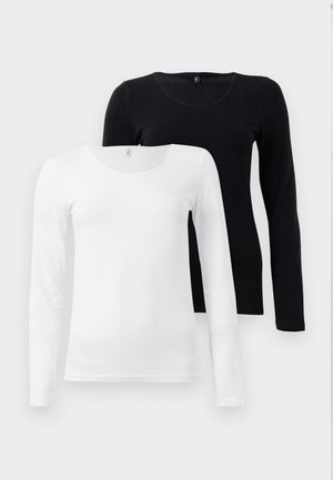 ONLLIVE LOVE LIFE 2 PACK  - Langarmshirt - black/white