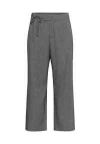 Kaffe Curve ELIANA WIDE - Kalhoty - grey melange   chalk stripe