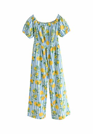 OFF SHOULDER WIDE LEG - Jumpsuit - blue