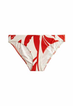 RUCHED SIDE LEG - Bikini alsók - ecru red floral