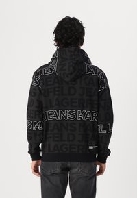Karl Lagerfeld Jeans REGULAR TEXT HOODIE - Sudadera - black/white