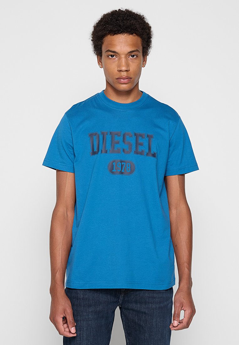 Diesel T-shirt print blauw