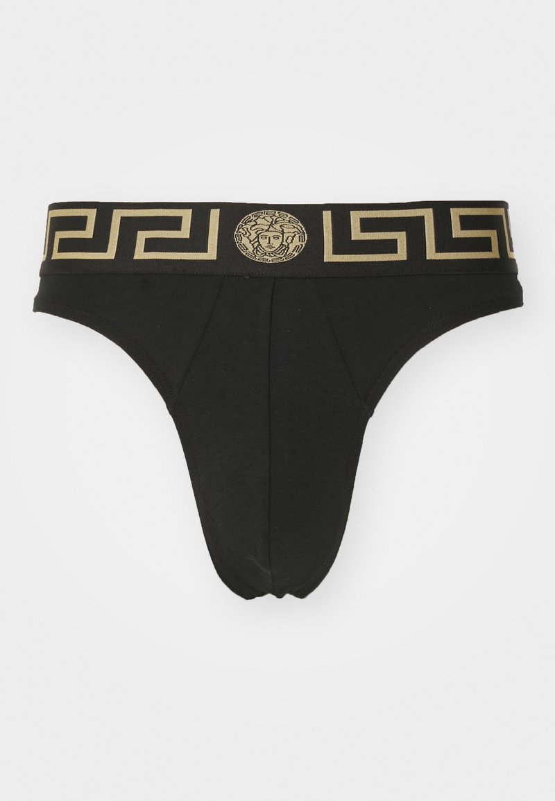 Versace - UNDERPANTS THONG TOPEKA BI-STRETCH - Slip - black/gold-coloured, Agrandir