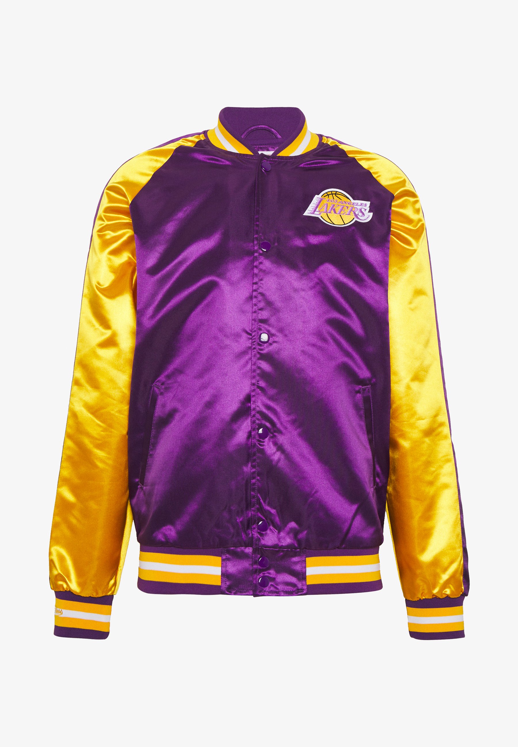 Mitchell Ness Nba Los Angeles Lakers Color Blocked Jacket Club Wear Purple Zalando Co Uk