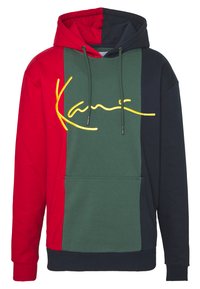 Karl Kani SIGNATURE BLOCK HOODIE - Kapuzenpullover - grey/navy/white