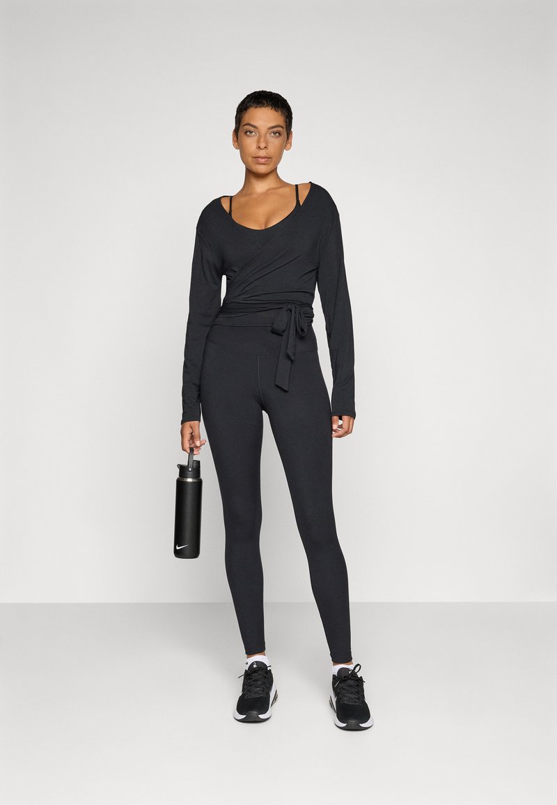Nike Performance ONE RELAXED TOP - Top s dlouhým rukávem - black/dark smoke grey
