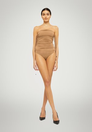 Wolford FATAL DRAPING STRING - Body - almond