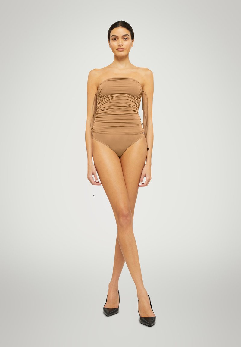 Wolford FATAL DRAPING STRING - Body - almond
