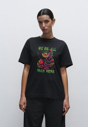 ALICE IN WONDERLAND CHESIRE RAINBOW - Print T-shirt - black