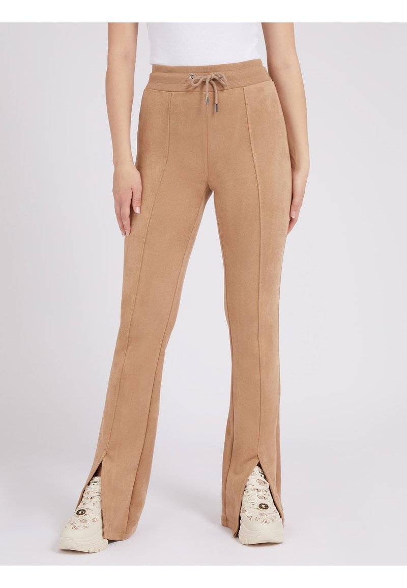 Guess SCHLAG Tracksuit bottoms beige Zalando.ie