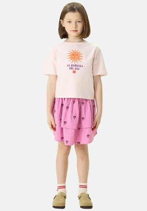 Sissy-Boy RÜSCHEN MIT PALMENMUSTER - A-Linien-Rock - rosa