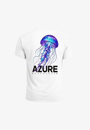 Neverless, T-Shirt print - slim fit weiß