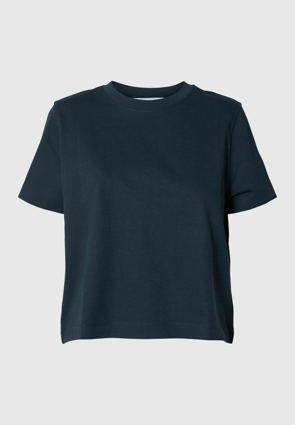 SLFESSENTIAL BOXY TEE - Basic T-shirt - dark sapphire3
