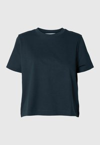 SLFESSENTIAL BOXY TEE - T-shirt básica - dark sapphire