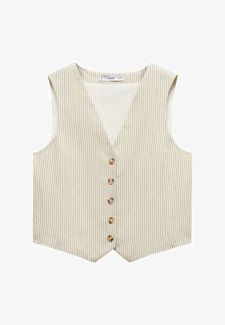 Mango Chaleco off-white/crema