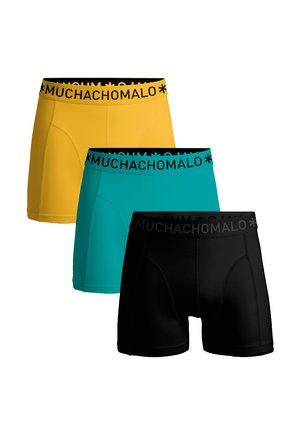 3-PACK SOLID - Trunks - black green yellow