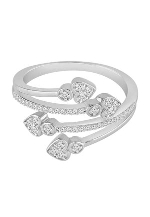 Diamant Exquis, 9CT WHITE GOLD DIAMOND RING 0.13 CT - 375 - Anillo - silver-coloured