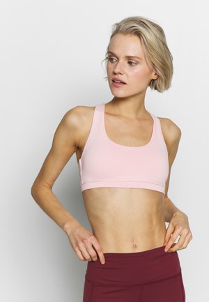 STRAPPY SPORTS CROP - Light support sports bra - pink cameo marle