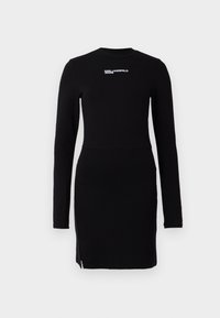 MILANO MOCK NECK DRESS - Žerzejové šaty - black