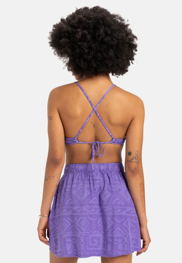 AOP - A-line skirt - purple3