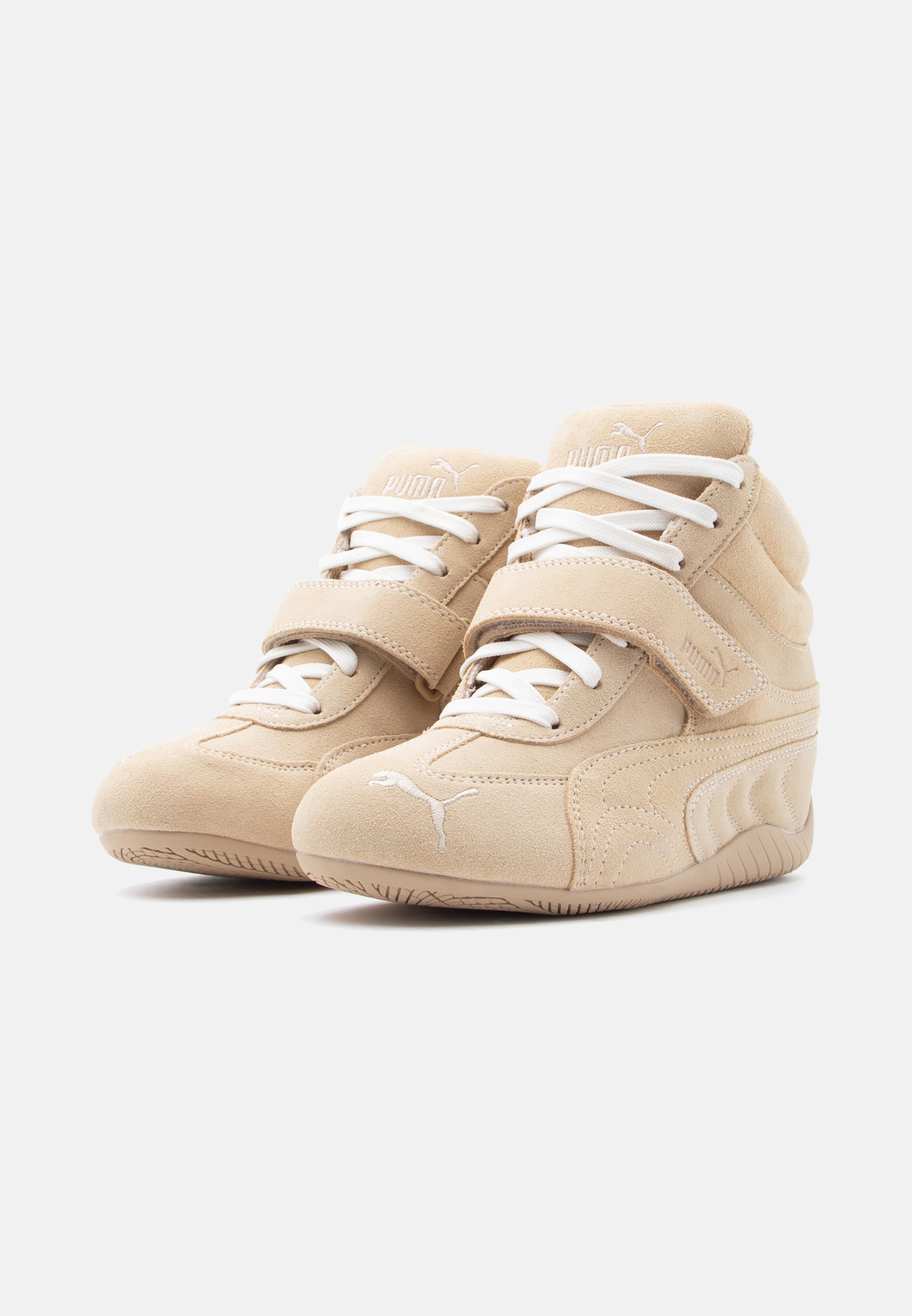 puma high top wedge sneakers