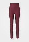 CREASE HIGH WAIST - Leggings - evening red