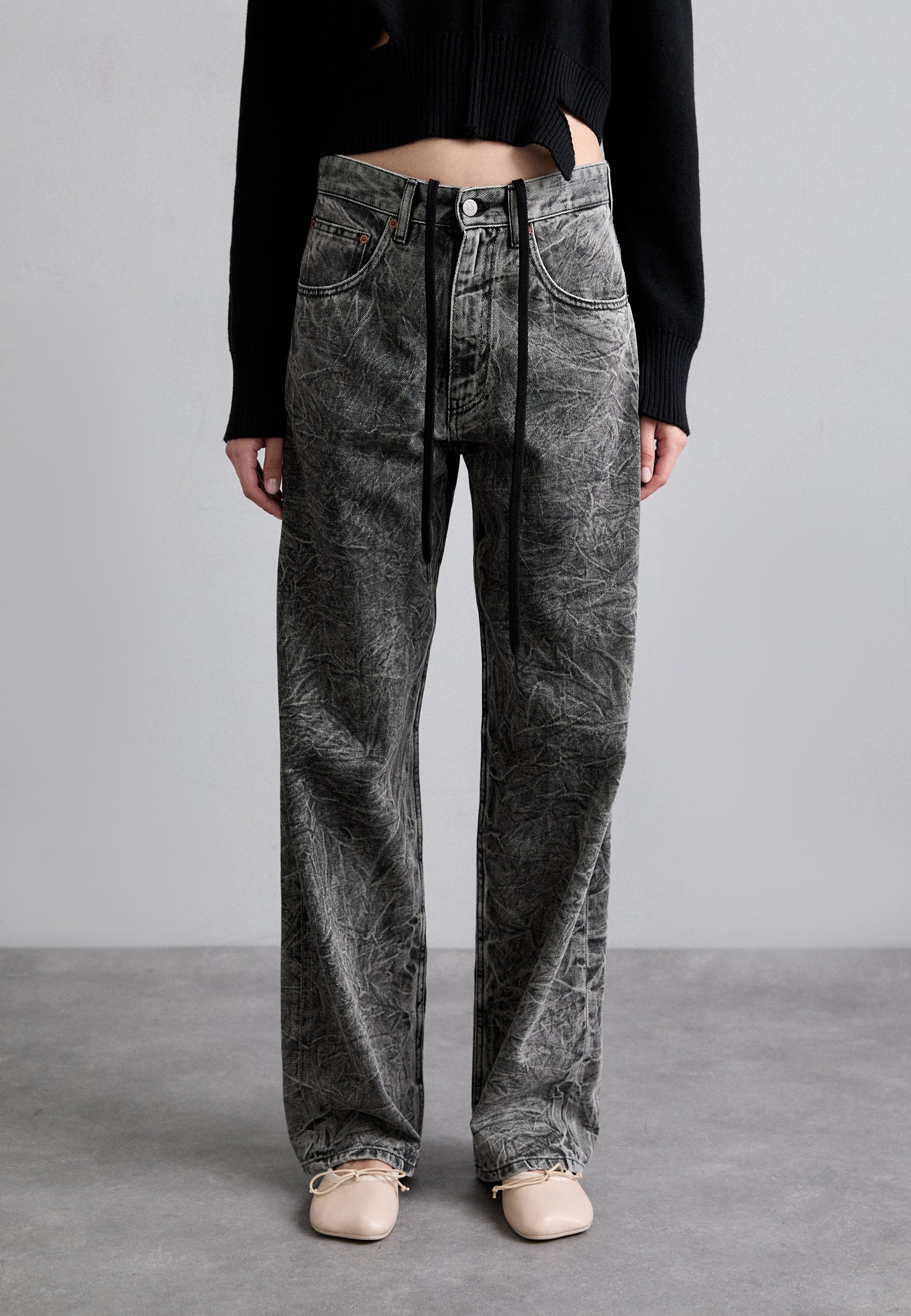 MM6 Maison Margiela PANTS 5 POCKETS - Relaxed fit jeans - grey  