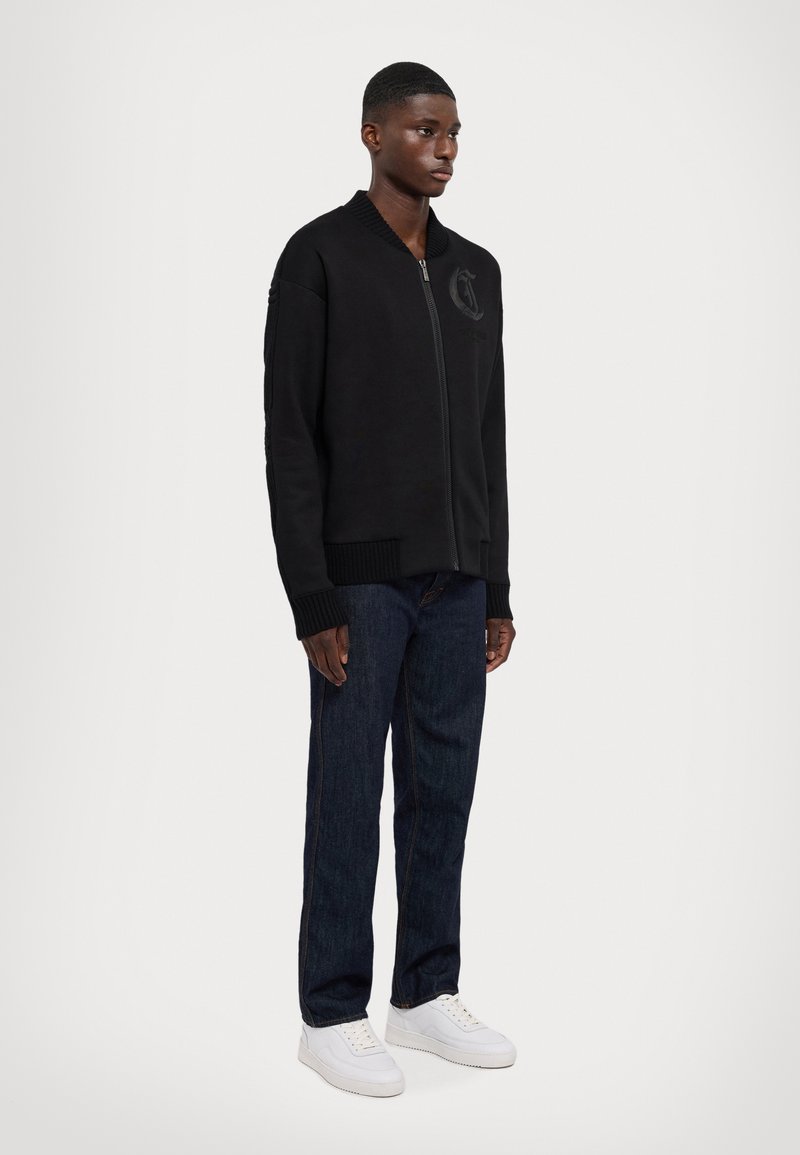 Just Cavalli FLEECE KNIT - Blusão aviador - black