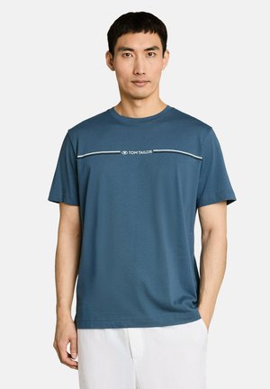 TOM TAILOR, T-SHIRT MIT LOGO-PRINT - Print T-shirt - mystical blue