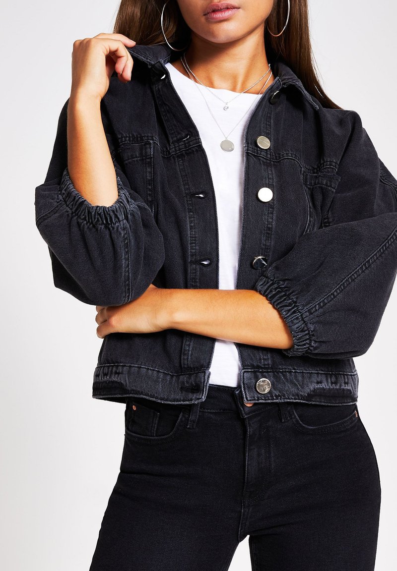 River Island Denim jacket black Zalando.de