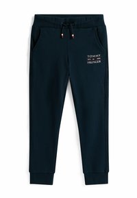 Tommy Hilfiger CUFFED LOGO JOGGERS - Jogginghose - dark blue