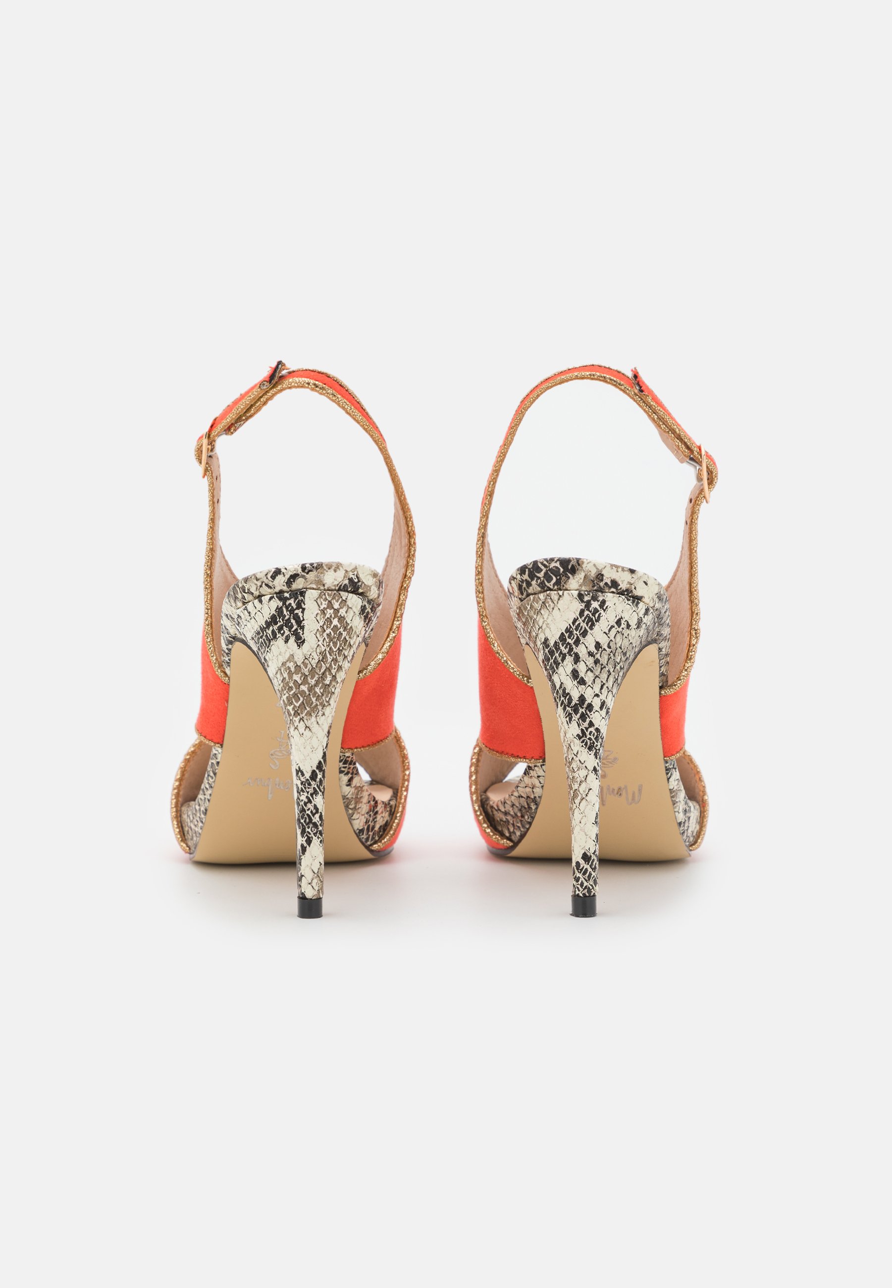 Menbur Sandalias de tacón - coral/salmón - Zalando.es